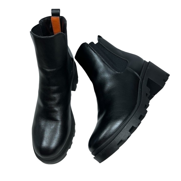 FRENCH CONNECTION Jane Black Platform Ankle Booties Boots Women's Size 9 EU40 - Picture 5 of 16